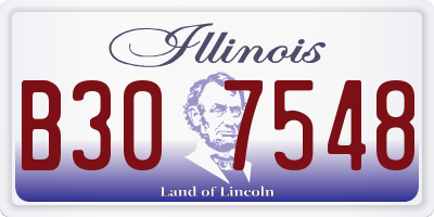 IL license plate B307548