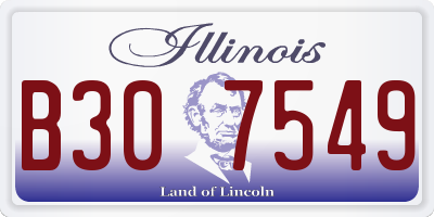 IL license plate B307549