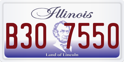 IL license plate B307550