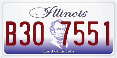 IL license plate B307551