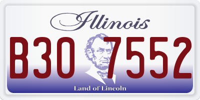 IL license plate B307552