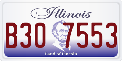 IL license plate B307553