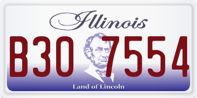 IL license plate B307554
