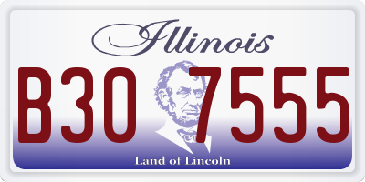 IL license plate B307555