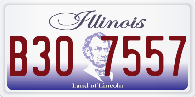 IL license plate B307557