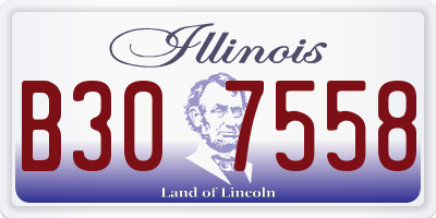 IL license plate B307558