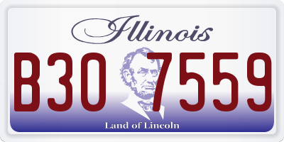 IL license plate B307559