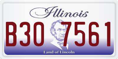 IL license plate B307561