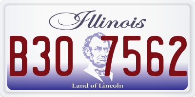 IL license plate B307562