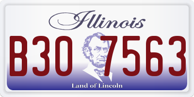 IL license plate B307563