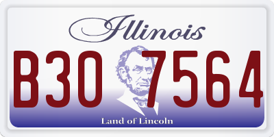 IL license plate B307564