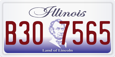 IL license plate B307565