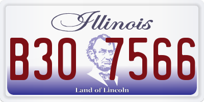 IL license plate B307566
