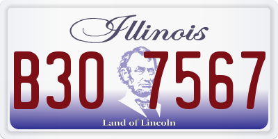 IL license plate B307567