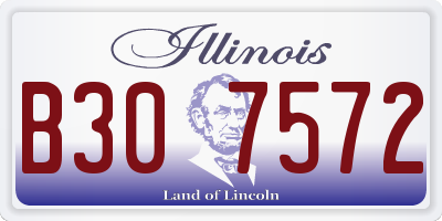 IL license plate B307572