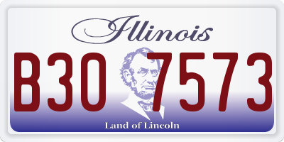 IL license plate B307573