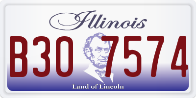 IL license plate B307574