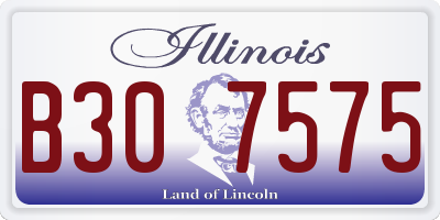 IL license plate B307575