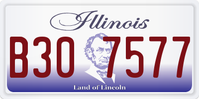 IL license plate B307577