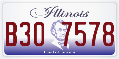 IL license plate B307578
