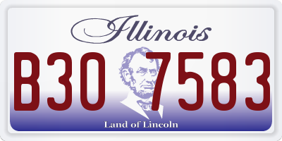 IL license plate B307583