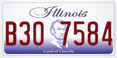 IL license plate B307584