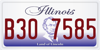 IL license plate B307585