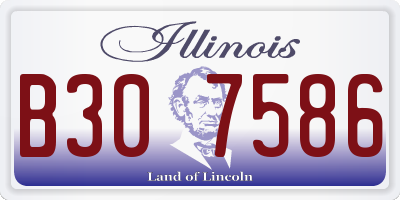 IL license plate B307586