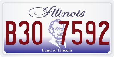 IL license plate B307592