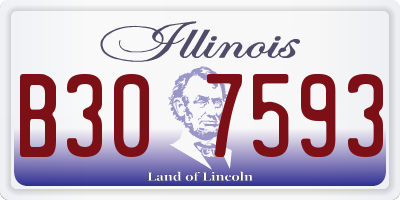 IL license plate B307593
