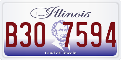IL license plate B307594