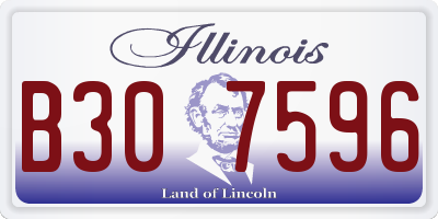 IL license plate B307596