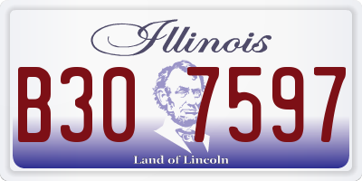 IL license plate B307597