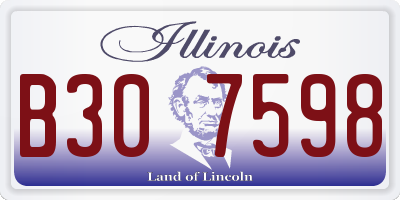 IL license plate B307598