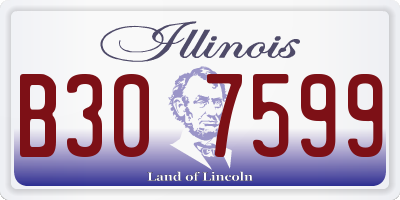 IL license plate B307599