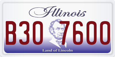 IL license plate B307600