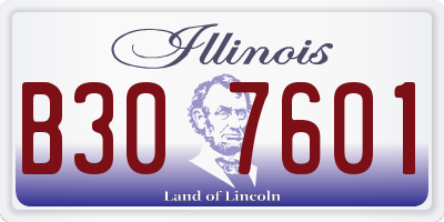 IL license plate B307601