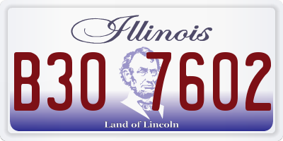 IL license plate B307602