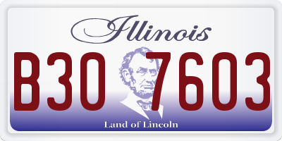 IL license plate B307603