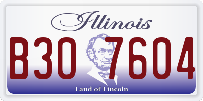 IL license plate B307604