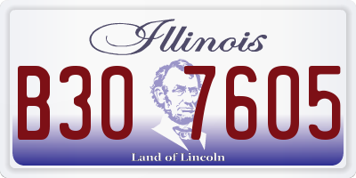 IL license plate B307605