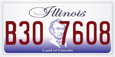 IL license plate B307608