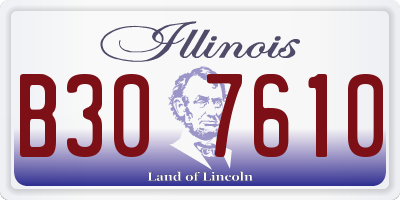 IL license plate B307610