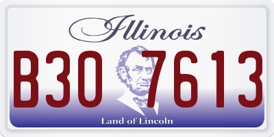 IL license plate B307613