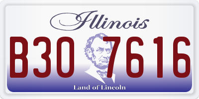 IL license plate B307616