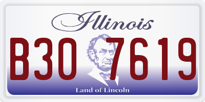 IL license plate B307619
