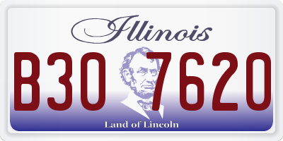 IL license plate B307620