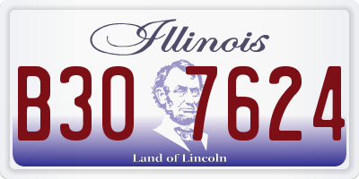IL license plate B307624