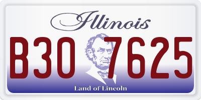 IL license plate B307625