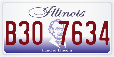IL license plate B307634